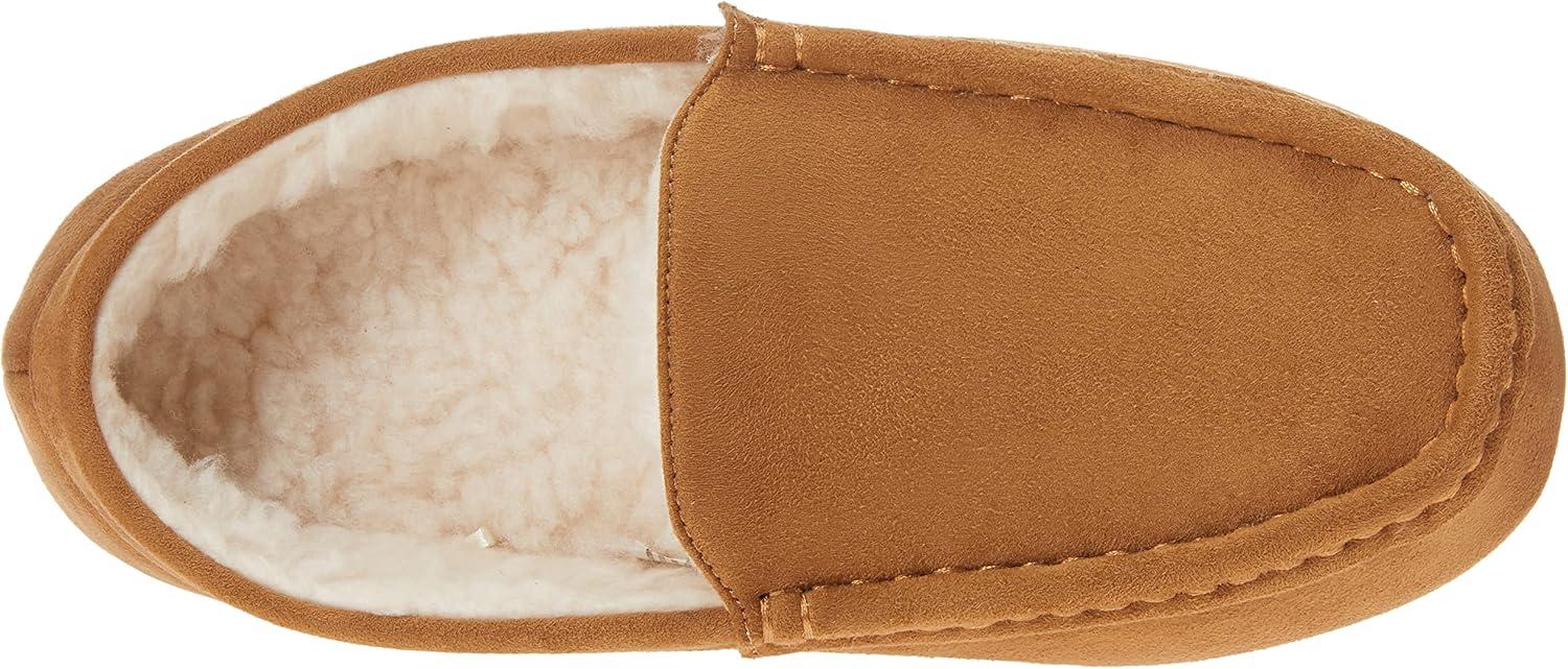 imageAmazon Essentials Mens Microsuede Moccasin SlippersCamel Microsuede