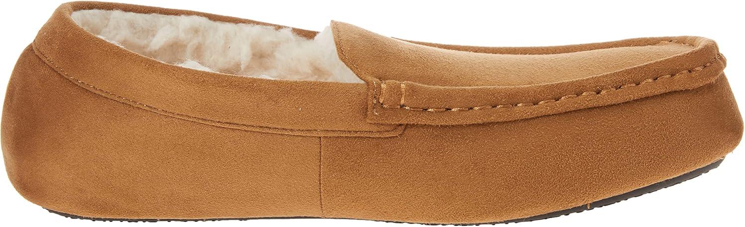 imageAmazon Essentials Mens Microsuede Moccasin SlippersCamel Microsuede