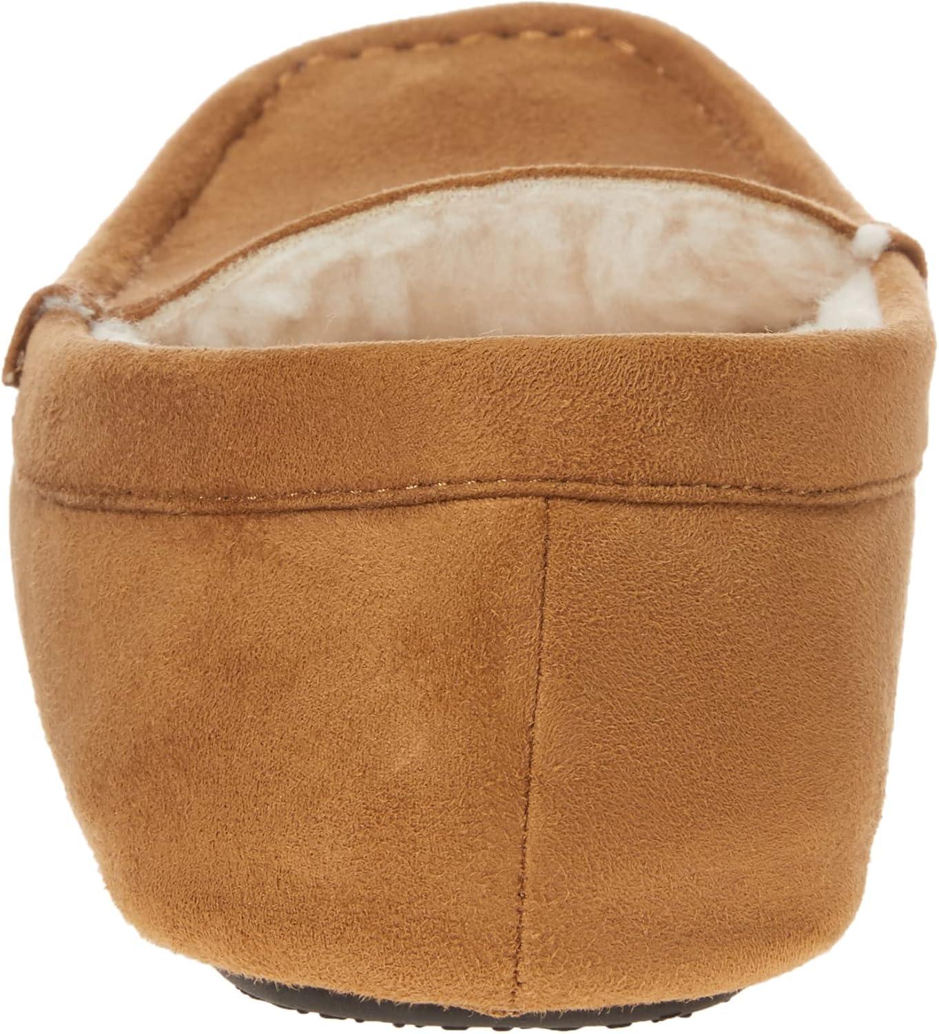 imageAmazon Essentials Mens Microsuede Moccasin SlippersCamel Microsuede