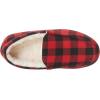 imageAmazon Essentials Mens Microsuede Moccasin SlippersBlack Red Buffalo Check