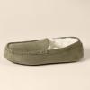 imageAmazon Essentials Mens Microsuede Moccasin SlippersDark Olive Microsuede