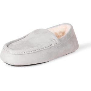 imageAmazon Essentials Mens Microsuede Moccasin SlippersGrey Microsuede