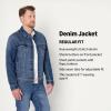 imageAmazon Essentials Mens Low Stretch RegularFit Denim JacketStone Medium Wash