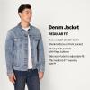 imageAmazon Essentials Mens Low Stretch RegularFit Denim JacketTinted Light Wash