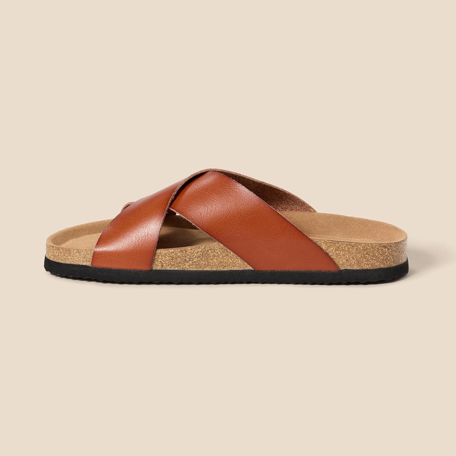 imageAmazon Essentials Mens Crossover SandalsTan