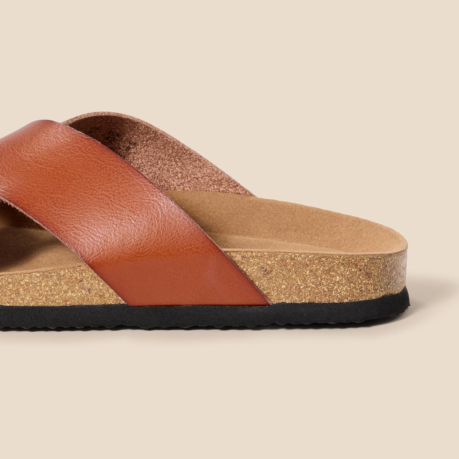 imageAmazon Essentials Mens Crossover SandalsTan