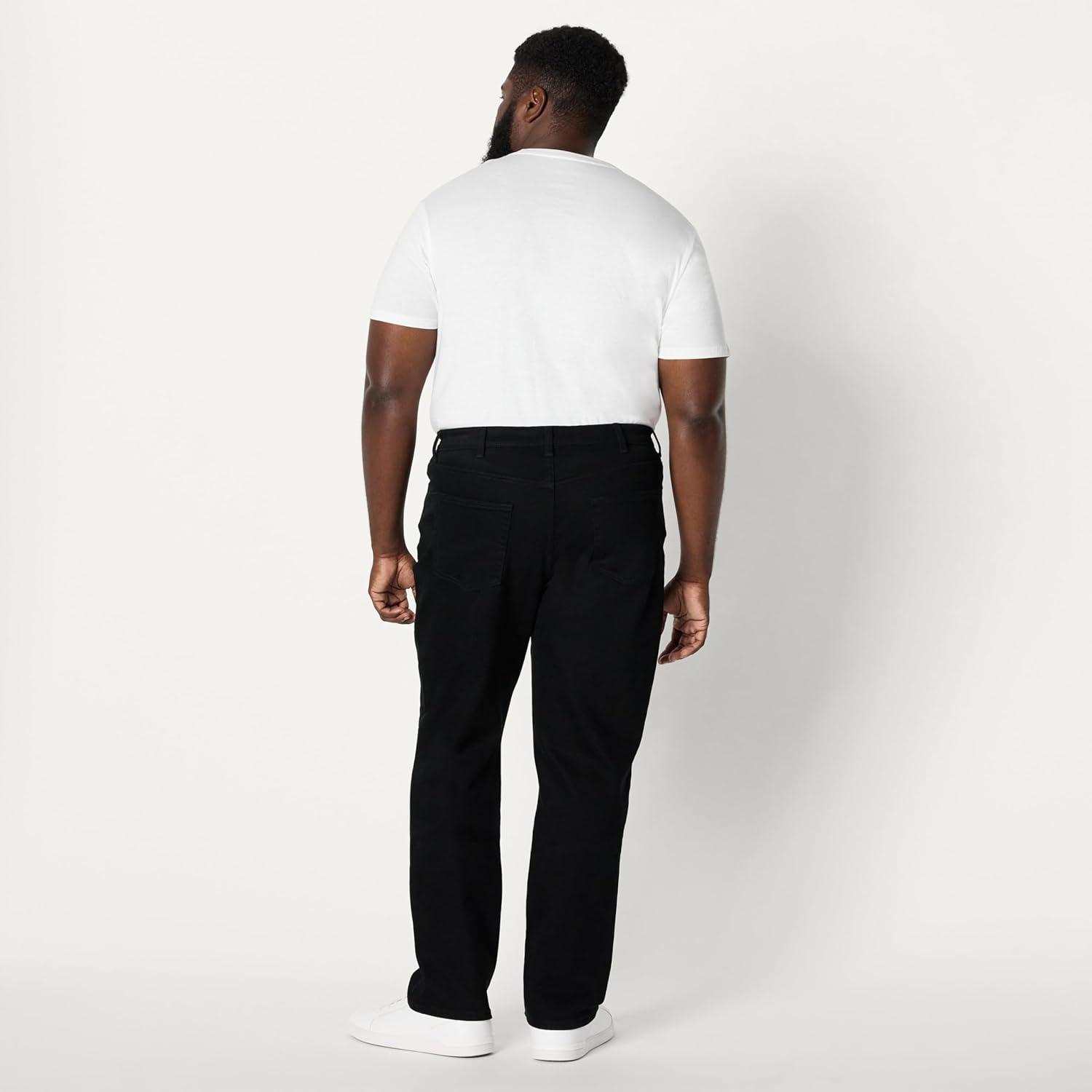 imageAmazon Essentials Mens Low Stretch StraightFit JeanBlack