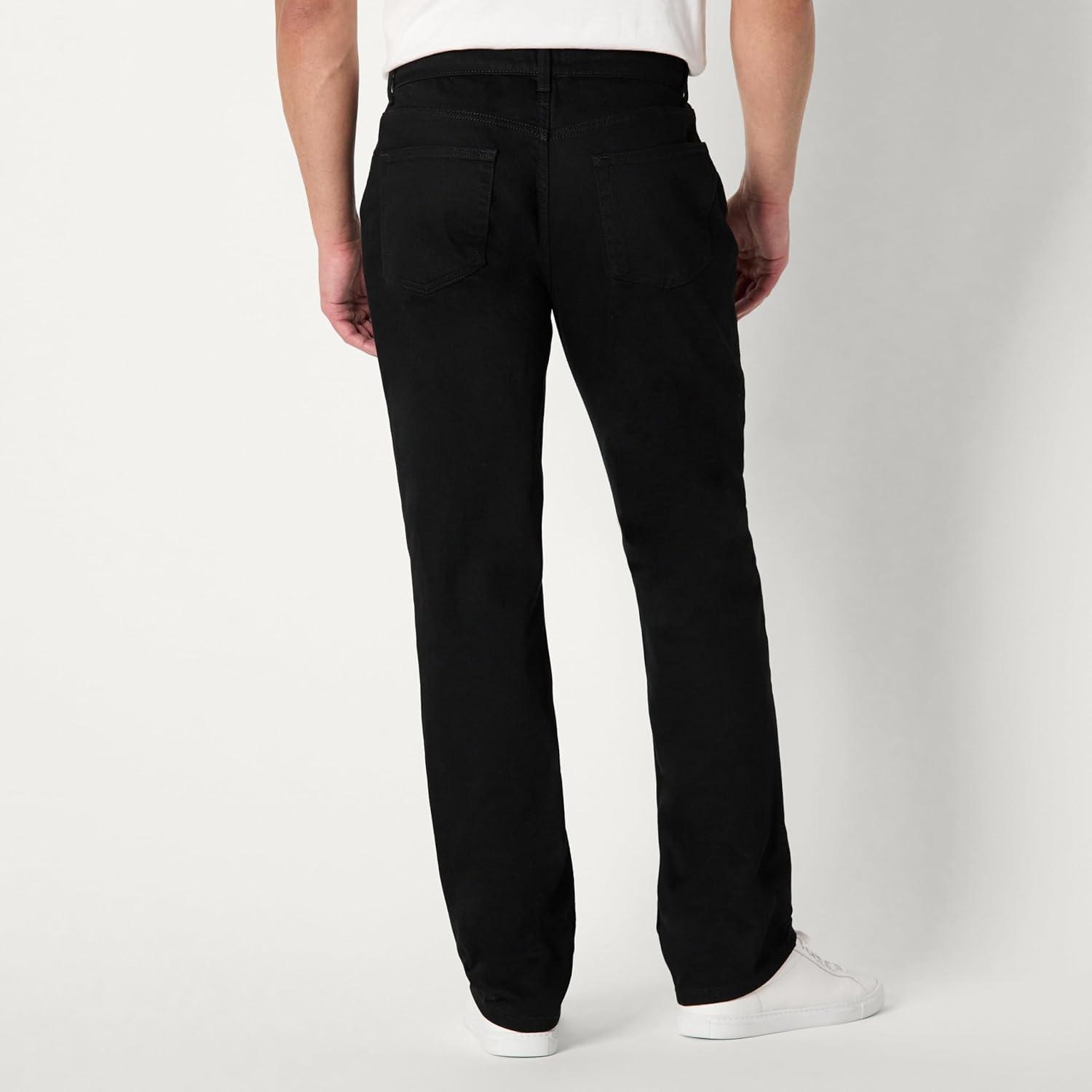 imageAmazon Essentials Mens Low Stretch StraightFit JeanBlack