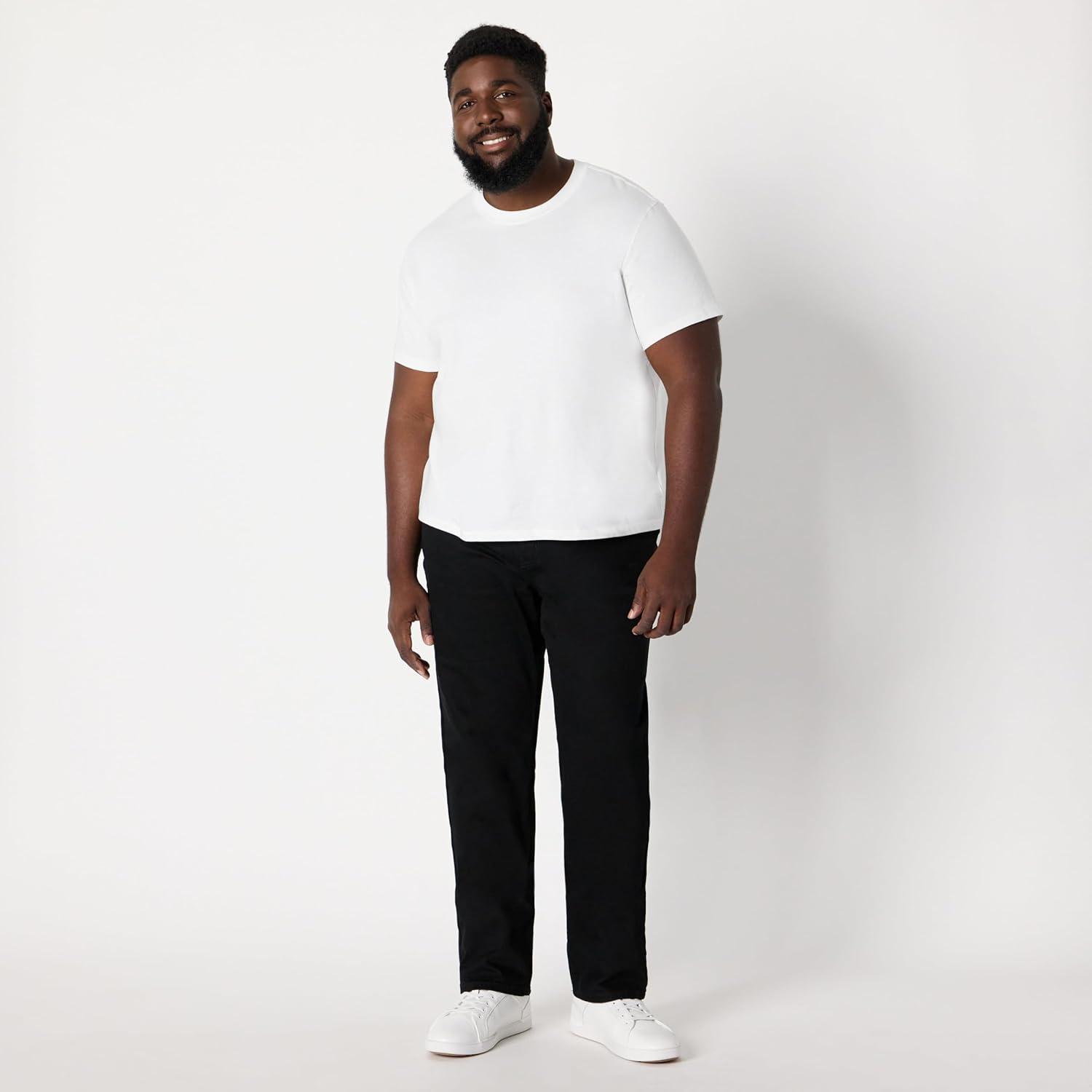 imageAmazon Essentials Mens Low Stretch StraightFit JeanBlack