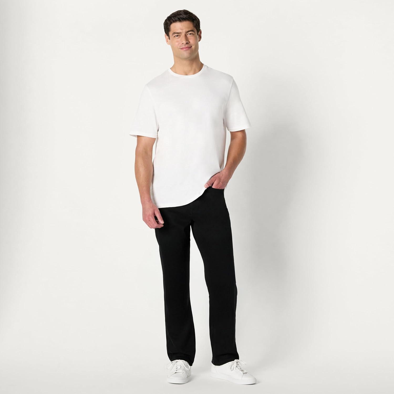 imageAmazon Essentials Mens Low Stretch StraightFit JeanBlack