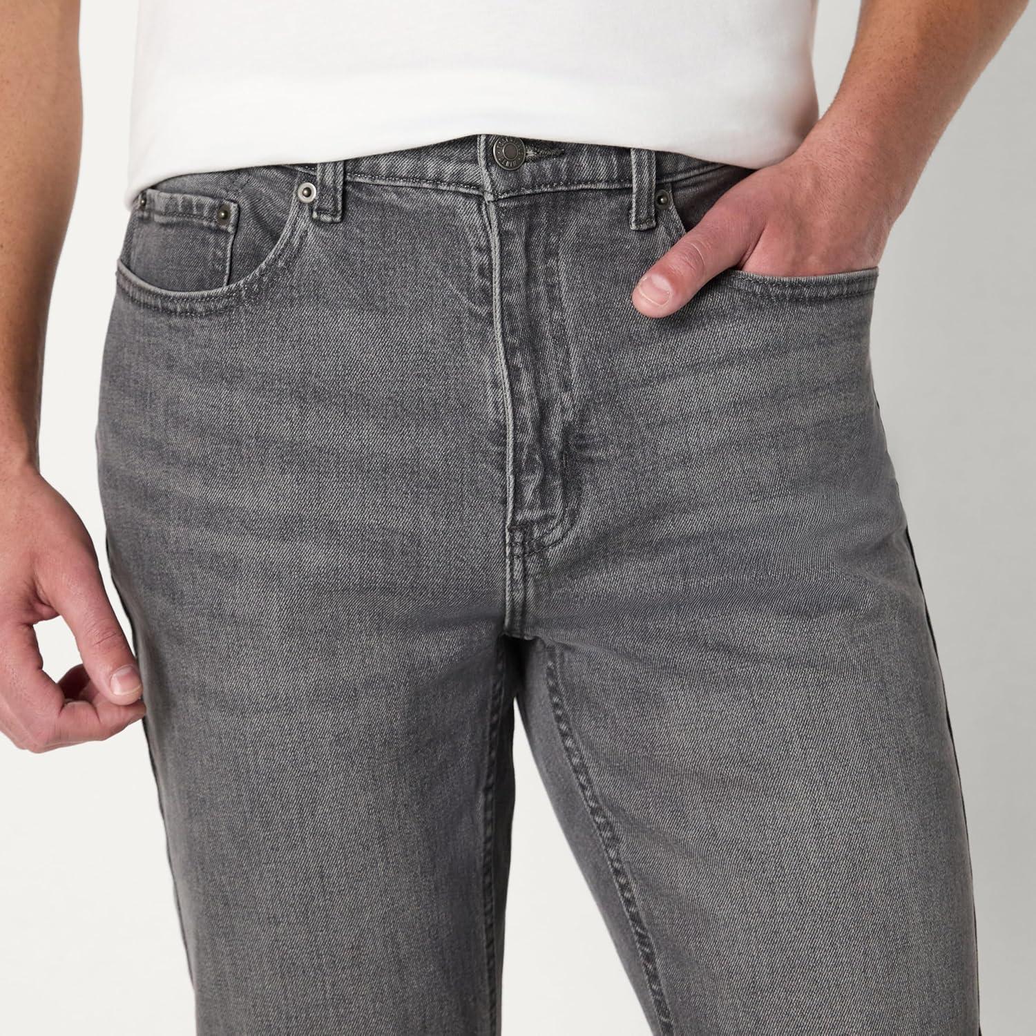 imageAmazon Essentials Mens Low Stretch StraightFit JeanGrey Wash