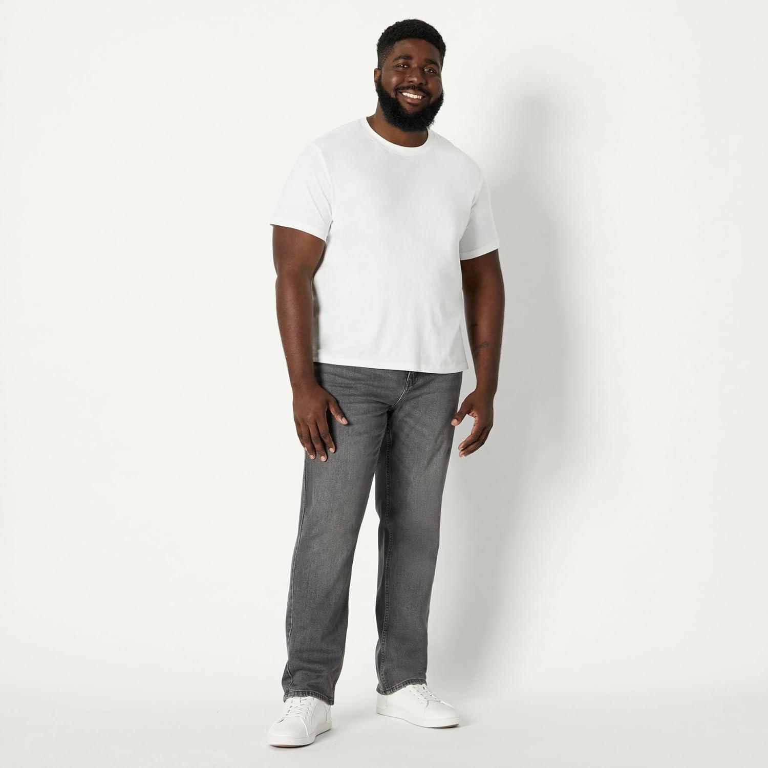 imageAmazon Essentials Mens Low Stretch StraightFit JeanGrey Wash