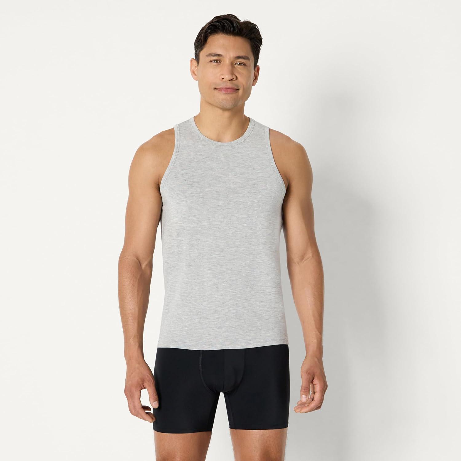 imageAmazon Essentials Mens Microfiber Boxer Shorts Underwear Pack of 3Black