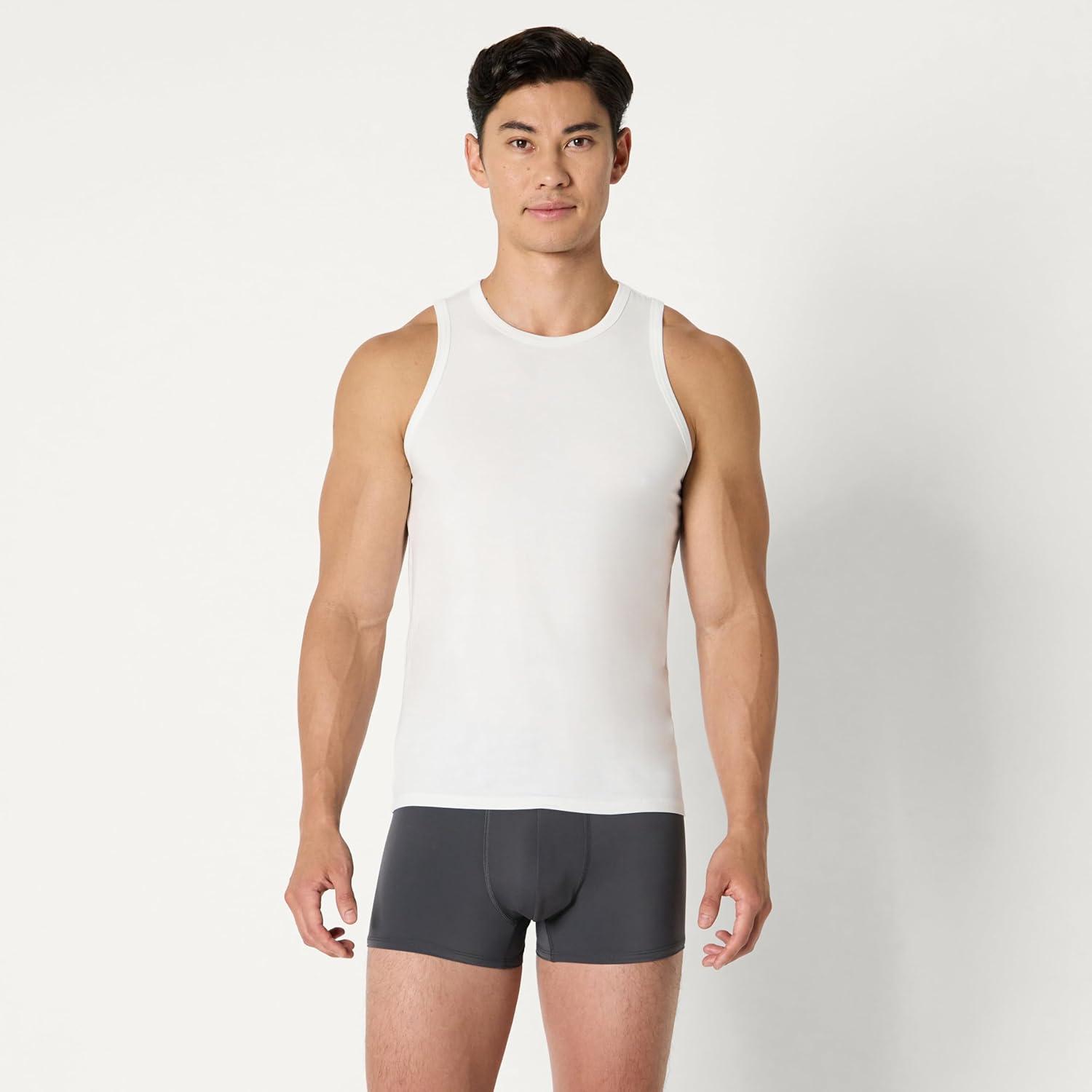 imageAmazon Essentials Mens Microfiber Boxer Shorts Underwear Pack of 3BlackCharcoal GreyLight Grey