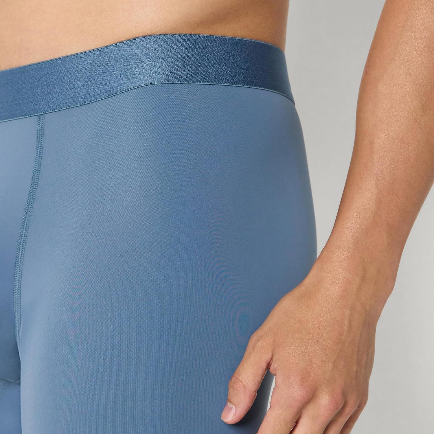 imageAmazon Essentials Mens Microfiber Boxer Shorts Underwear Pack of 3Navy BlueBlueLight Grey