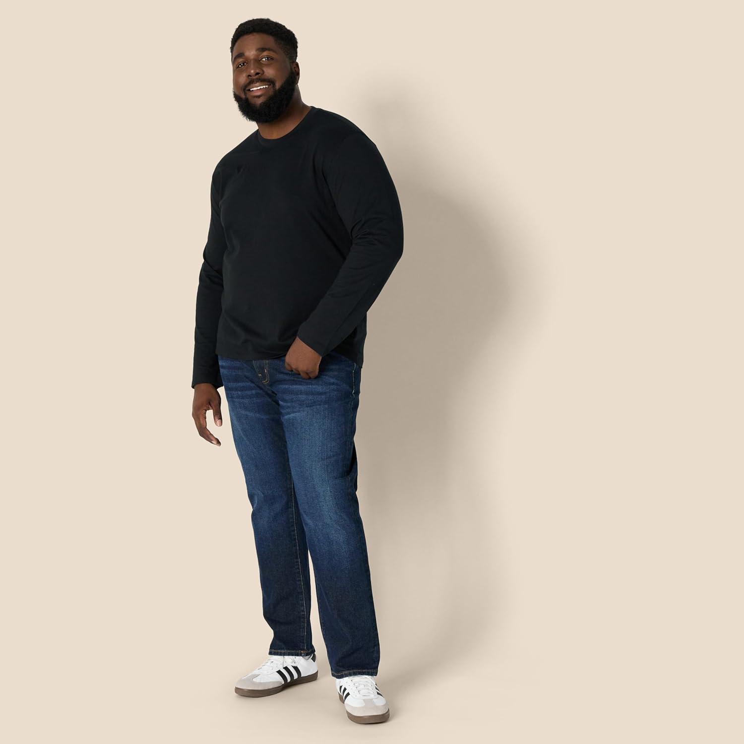 imageAmazon Essentials Mens Relaxed Fit Long Sleeve TShirtBlack