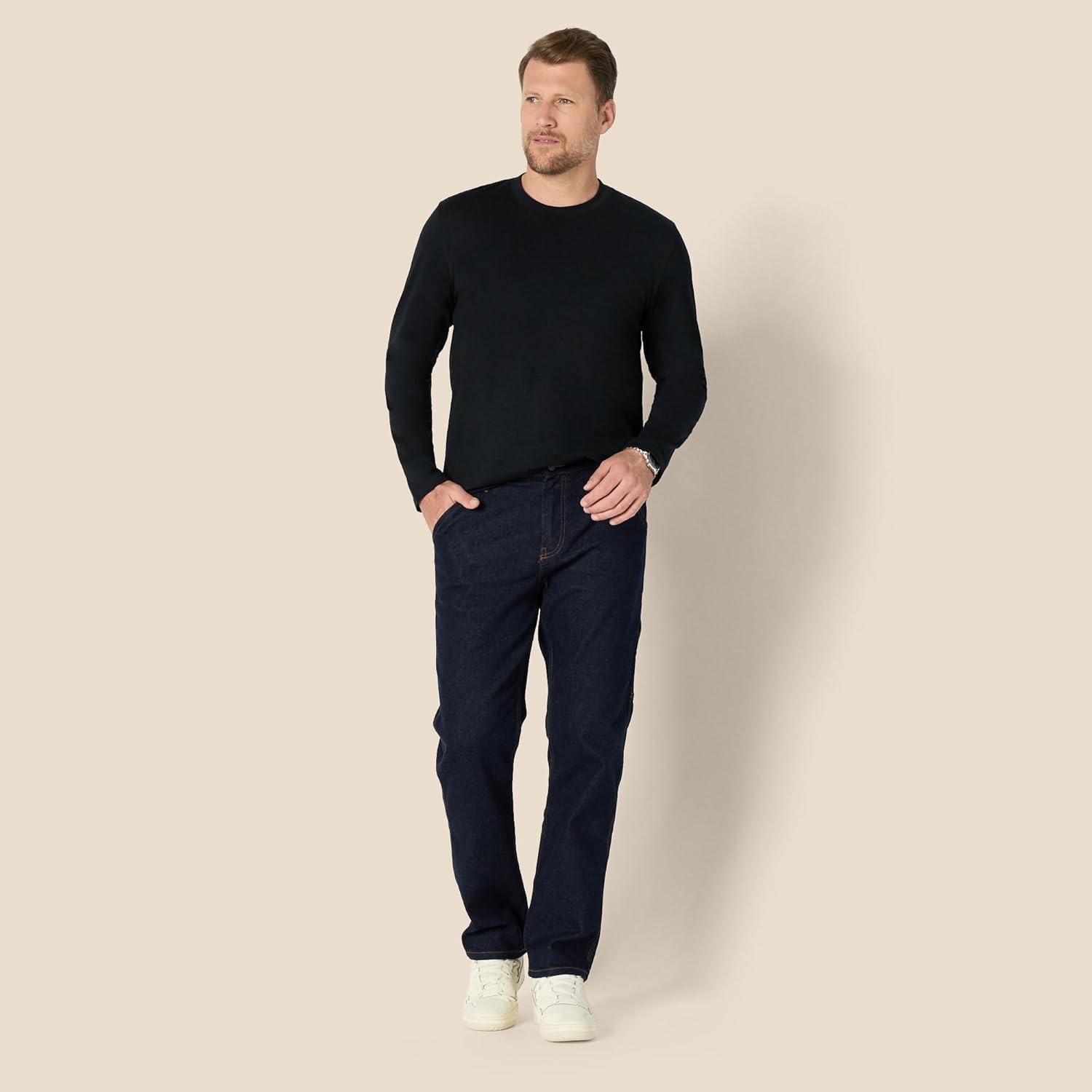 imageAmazon Essentials Mens Relaxed Fit Long Sleeve TShirtBlack