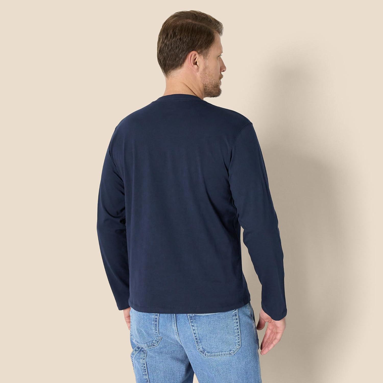 imageAmazon Essentials Mens Relaxed Fit Long Sleeve TShirtNavy