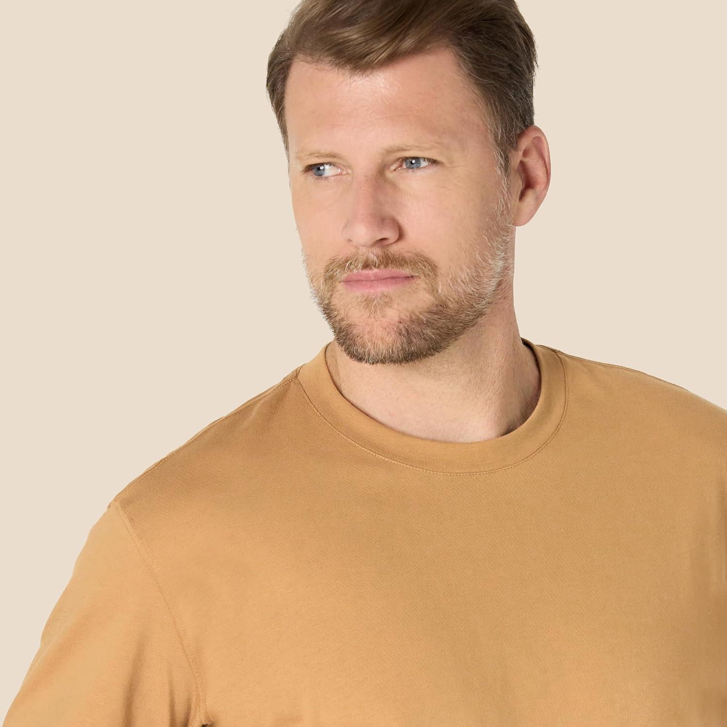 imageAmazon Essentials Mens Relaxed Fit TShirtDark Tan