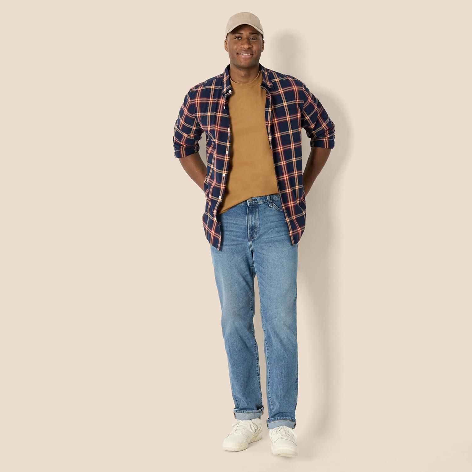 imageAmazon Essentials Mens Relaxed Fit TShirtDark Tan