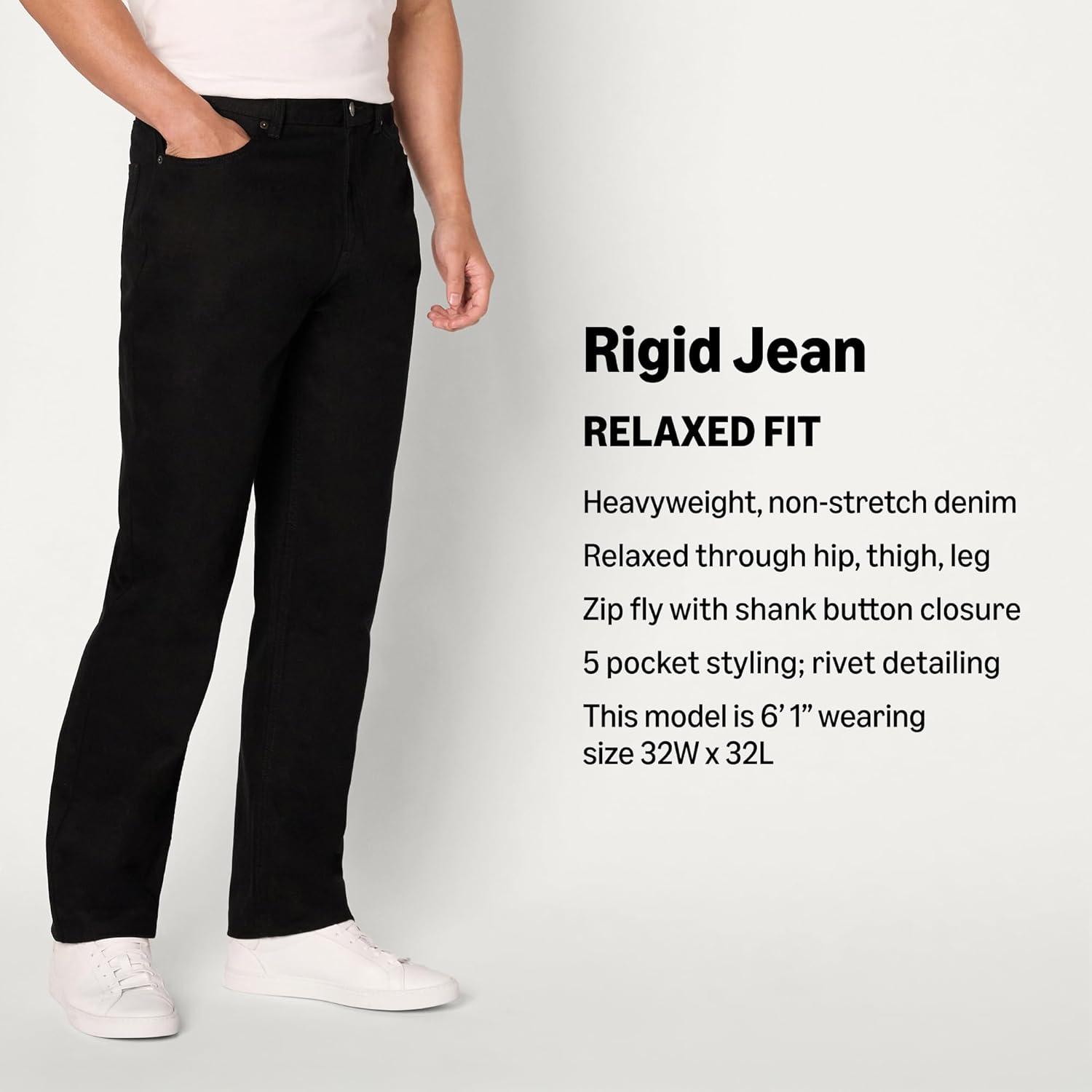 imageAmazon Essentials Mens RelaxedFit JeanBlack