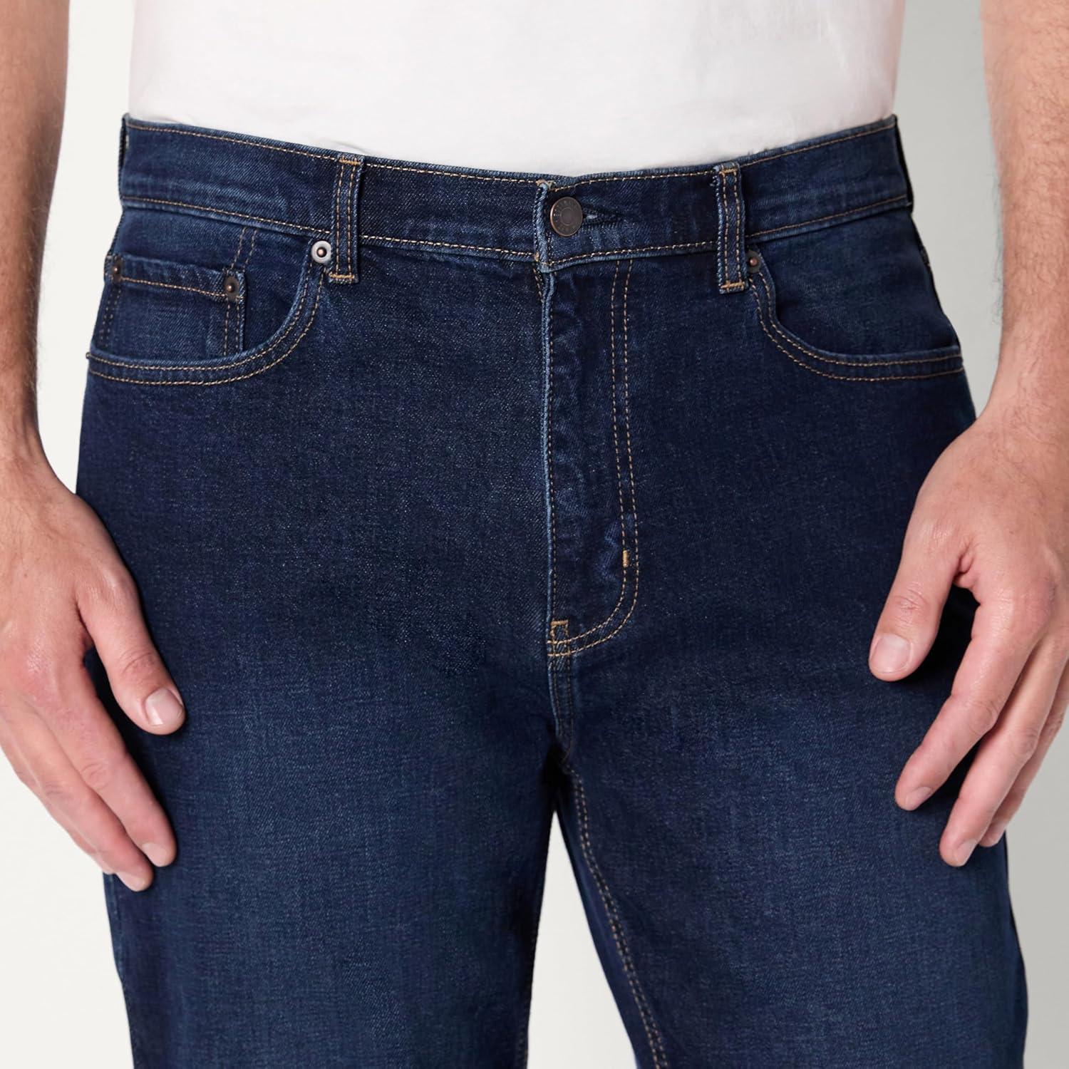 imageAmazon Essentials Mens RelaxedFit JeanDark Midnight Wash