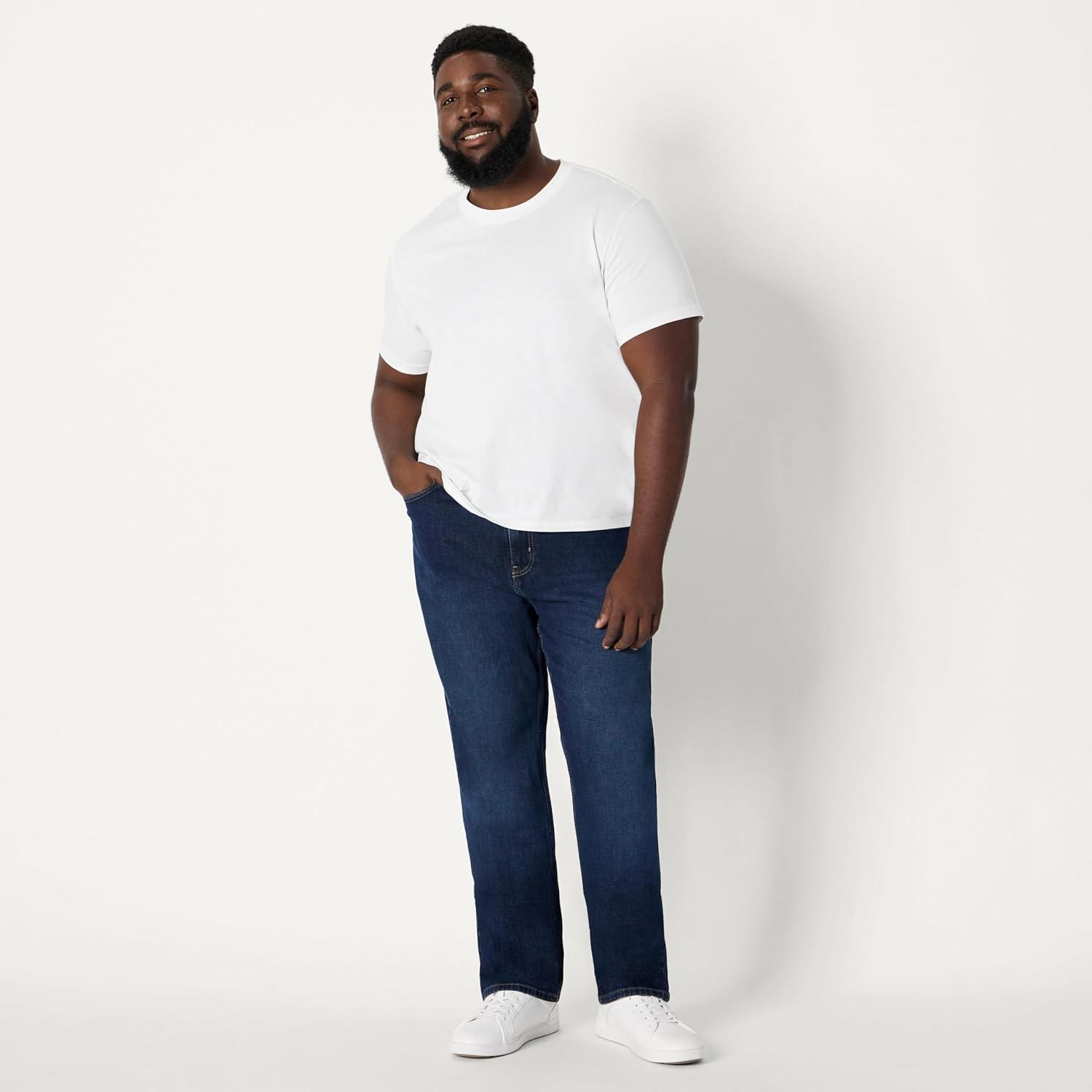 imageAmazon Essentials Mens RelaxedFit JeanDark Midnight Wash