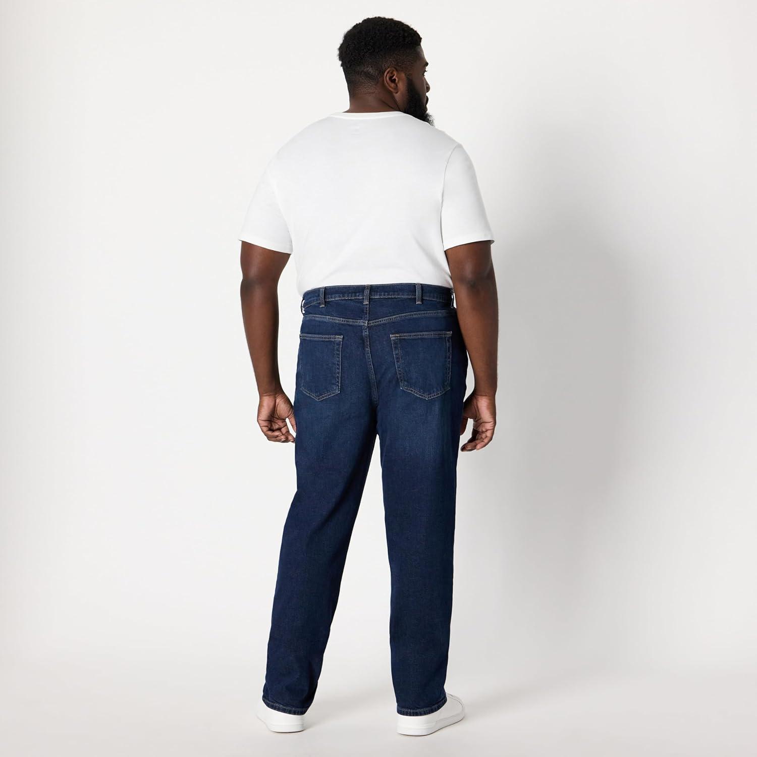 imageAmazon Essentials Mens RelaxedFit JeanDark Midnight Wash