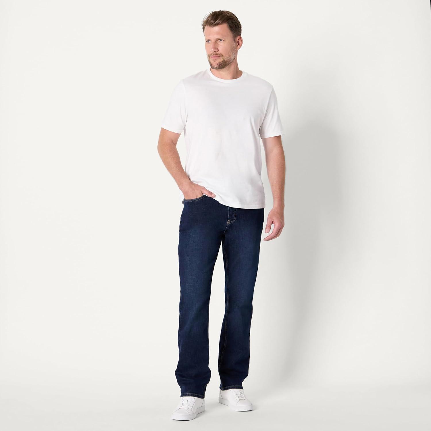 imageAmazon Essentials Mens RelaxedFit JeanDark Midnight Wash