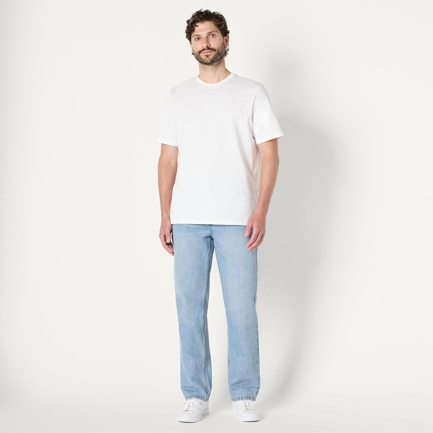 imageAmazon Essentials Mens RelaxedFit JeanVintage Blue