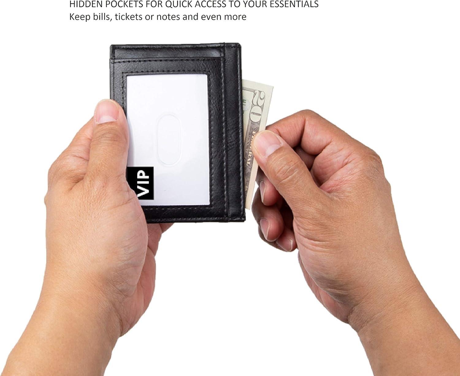 imageAmazon Essentials Mens Slim Card Carrier WalletBlack