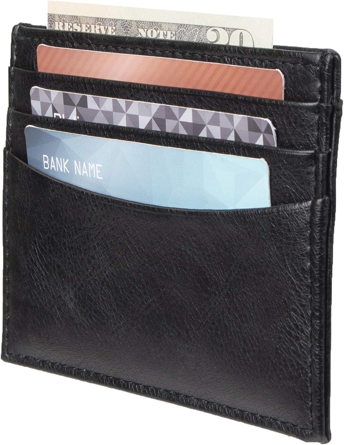 imageAmazon Essentials Mens Slim Card Carrier WalletBlack
