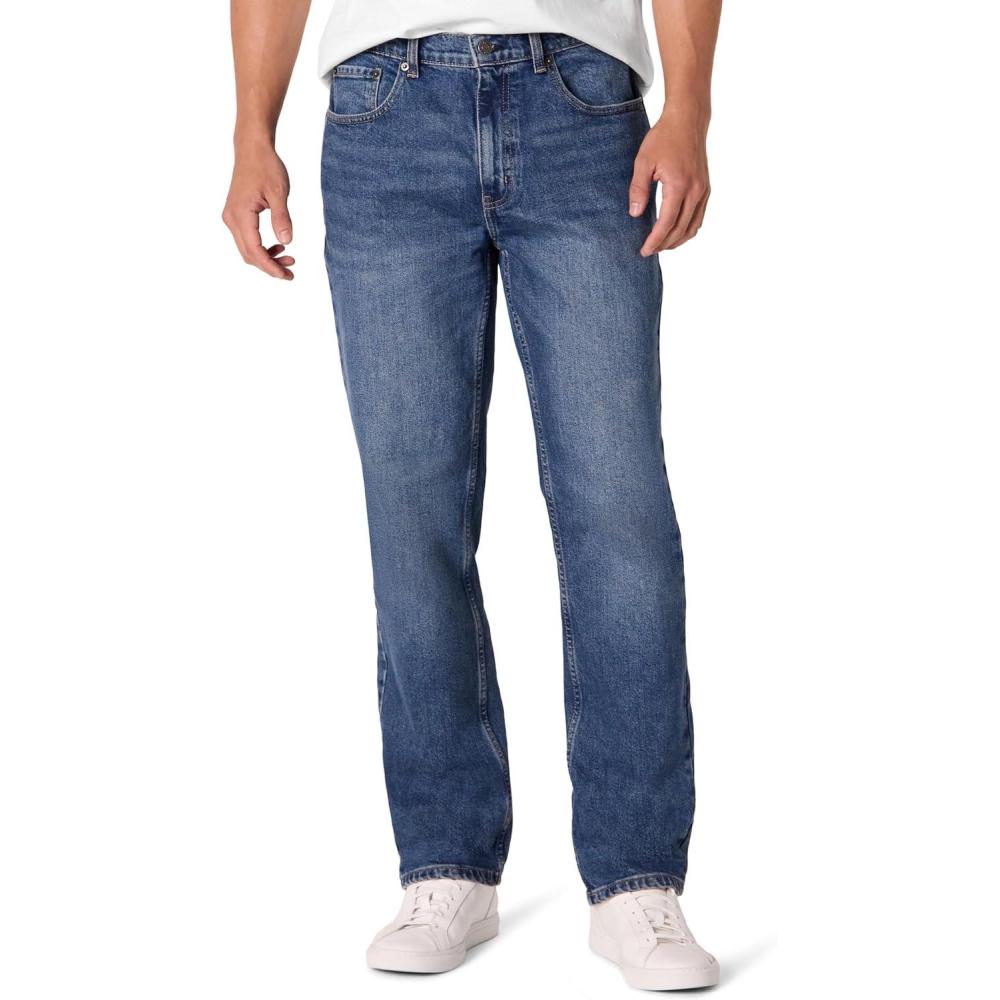 imageAmazon Essentials Mens Low Stretch StraightFit JeanStone Medium Wash