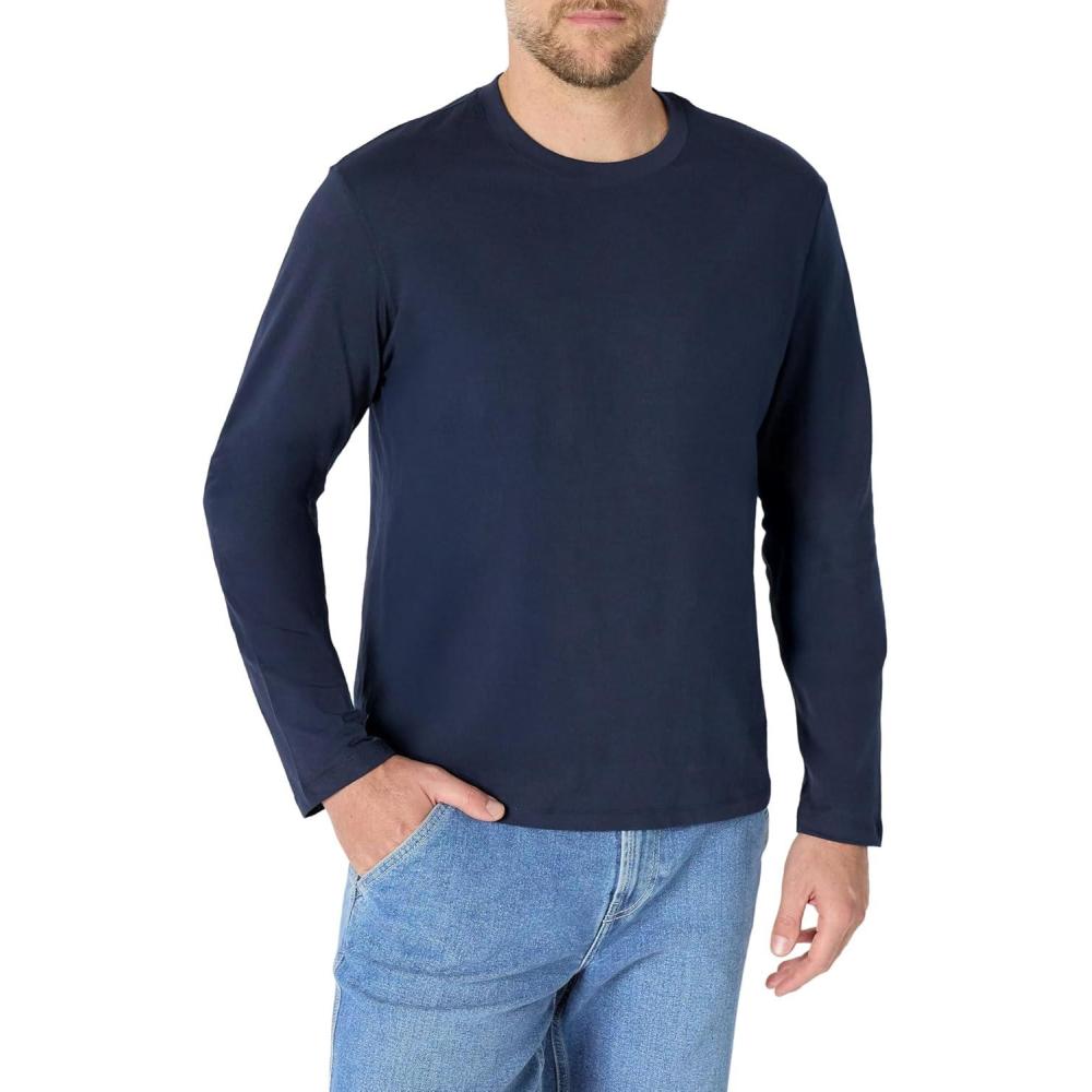 imageAmazon Essentials Mens Relaxed Fit Long Sleeve TShirtNavy