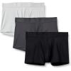 imageAmazon Essentials Mens Microfiber Boxer Shorts Underwear Pack of 3BlackCharcoal GreyLight Grey