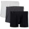 imageAmazon Essentials Mens Microfiber Boxer Shorts Underwear Pack of 3BlackCharcoal GreyLight Grey