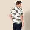imageAmazon Essentials Mens Relaxed Fit TShirtEggshell White Black Mariner Stripe