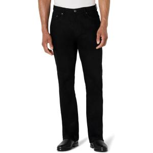 imageAmazon Essentials Mens Low Stretch StraightFit Bootcut JeanBlack