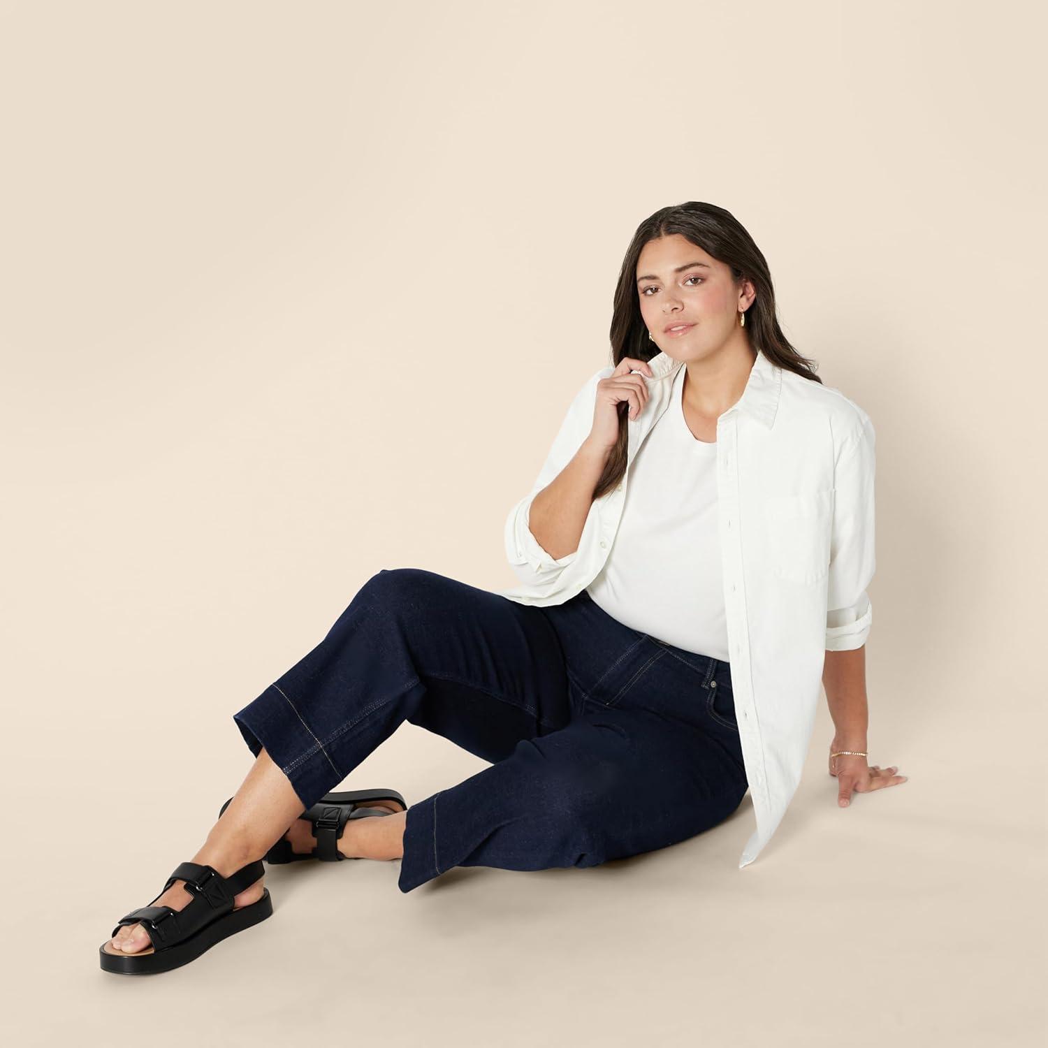 imageAmazon Essentials Womens Regular Fit 100 Cotton Crewneck Short Sleeve TShirtWhite