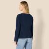 imageAmazon Essentials Womens 100 Cotton Heavyweight LongSleeve Boatneck TopNavy