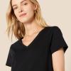 imageAmazon Essentials Womens Regular Fit 100 Cotton VNeck Short Sleeve TShirtBlack