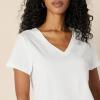 imageAmazon Essentials Womens Regular Fit 100 Cotton VNeck Short Sleeve TShirtWhite