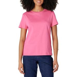 imageAmazon Essentials Womens Regular Fit 100 Cotton Crewneck Short Sleeve TShirtHot Pink