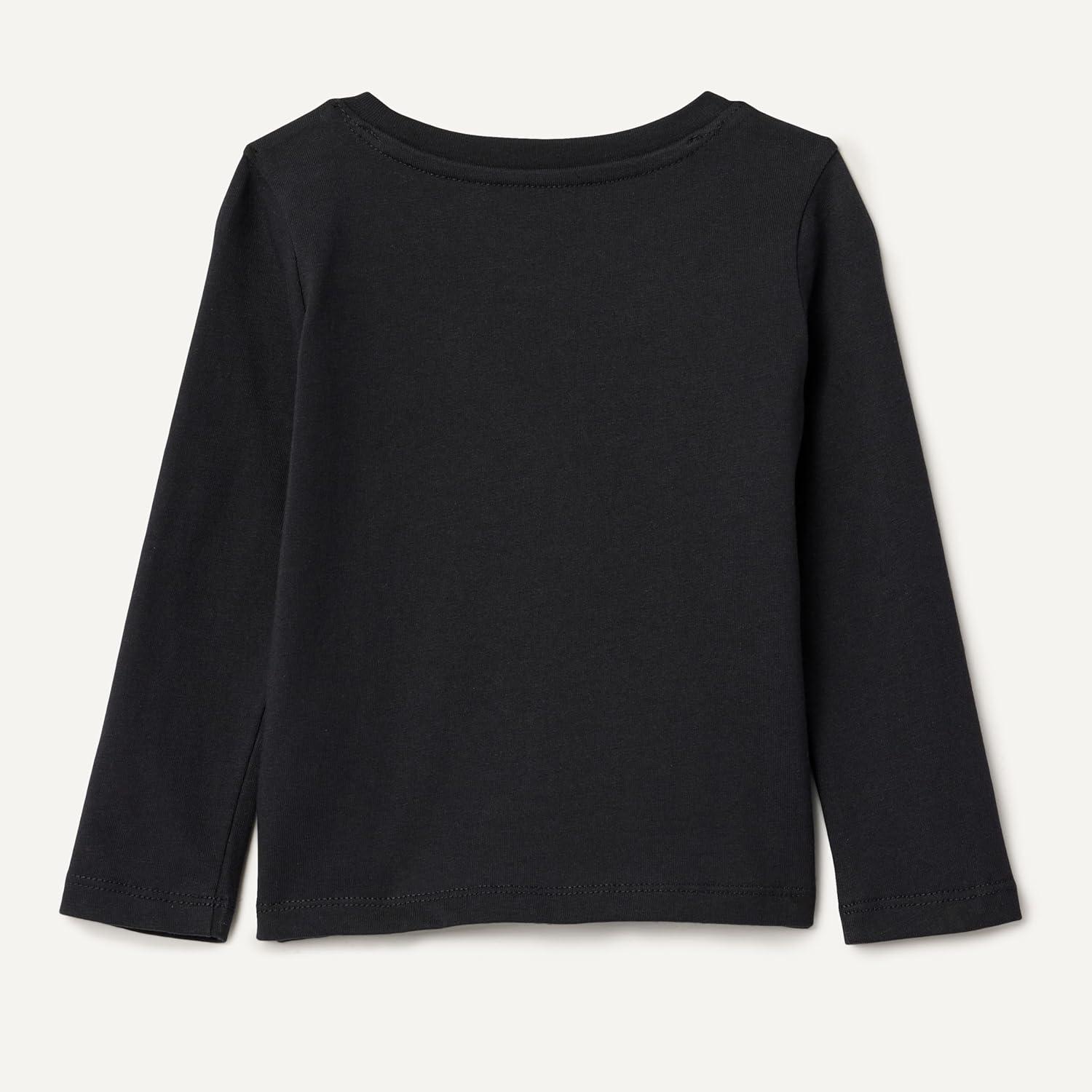 imageAmazon Essentials Girls and Toddlers LongSleeve TShirtsBlack