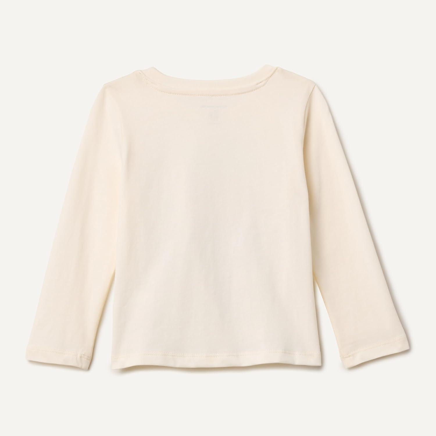 imageAmazon Essentials Girls and Toddlers LongSleeve TShirtsIvory Grow Wild