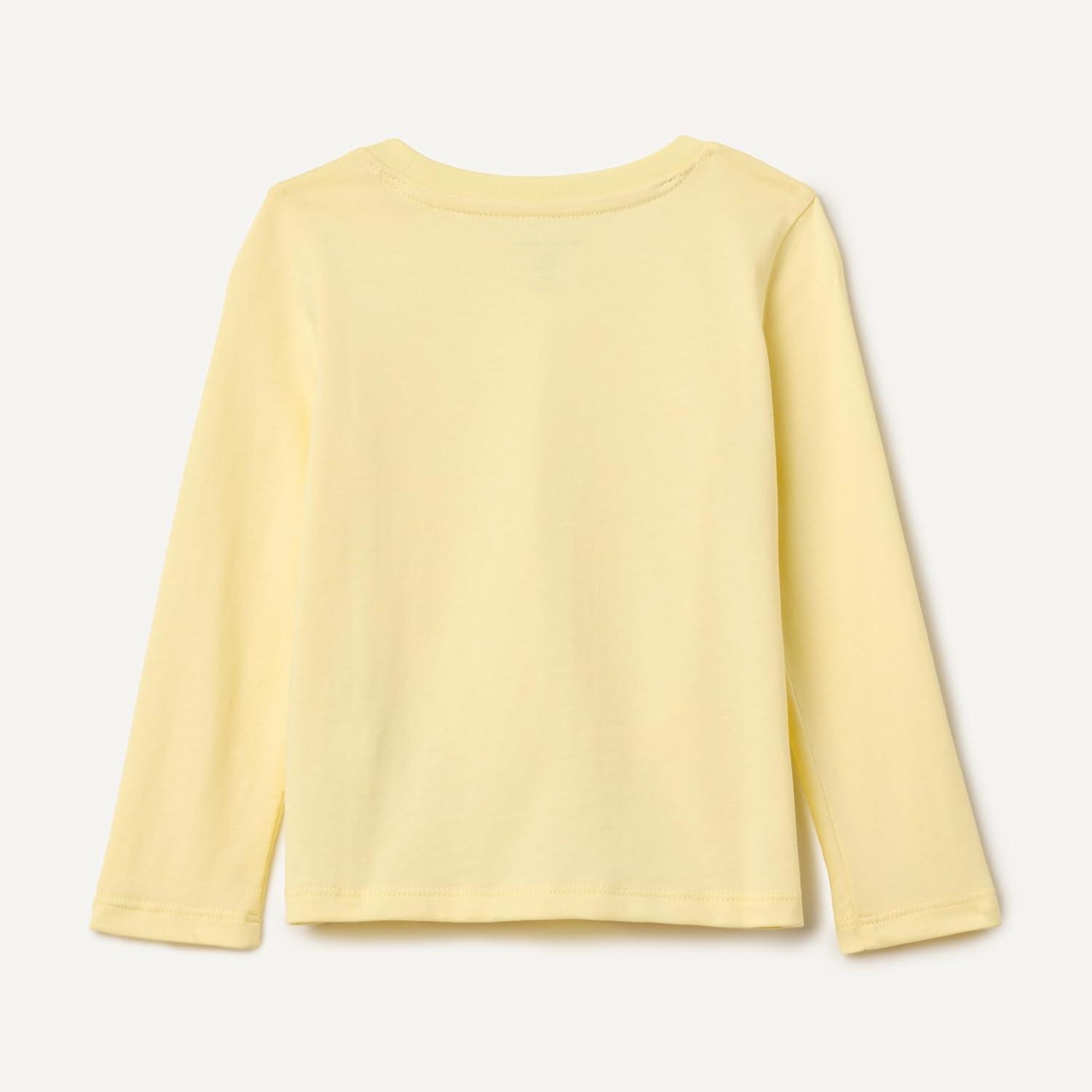 imageAmazon Essentials Girls and Toddlers LongSleeve TShirtsPastel Yellow