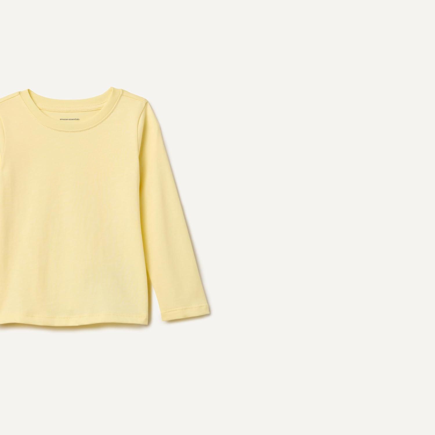 imageAmazon Essentials Girls and Toddlers LongSleeve TShirtsPastel Yellow
