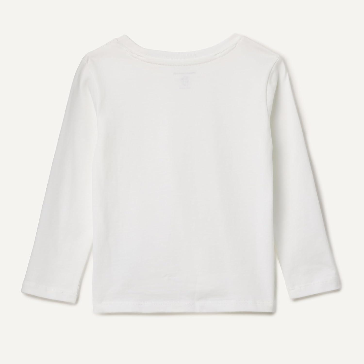 imageAmazon Essentials Girls and Toddlers LongSleeve TShirtsWhite