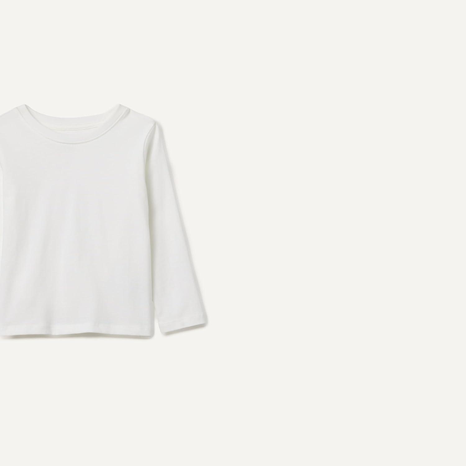 imageAmazon Essentials Girls and Toddlers LongSleeve TShirtsWhite