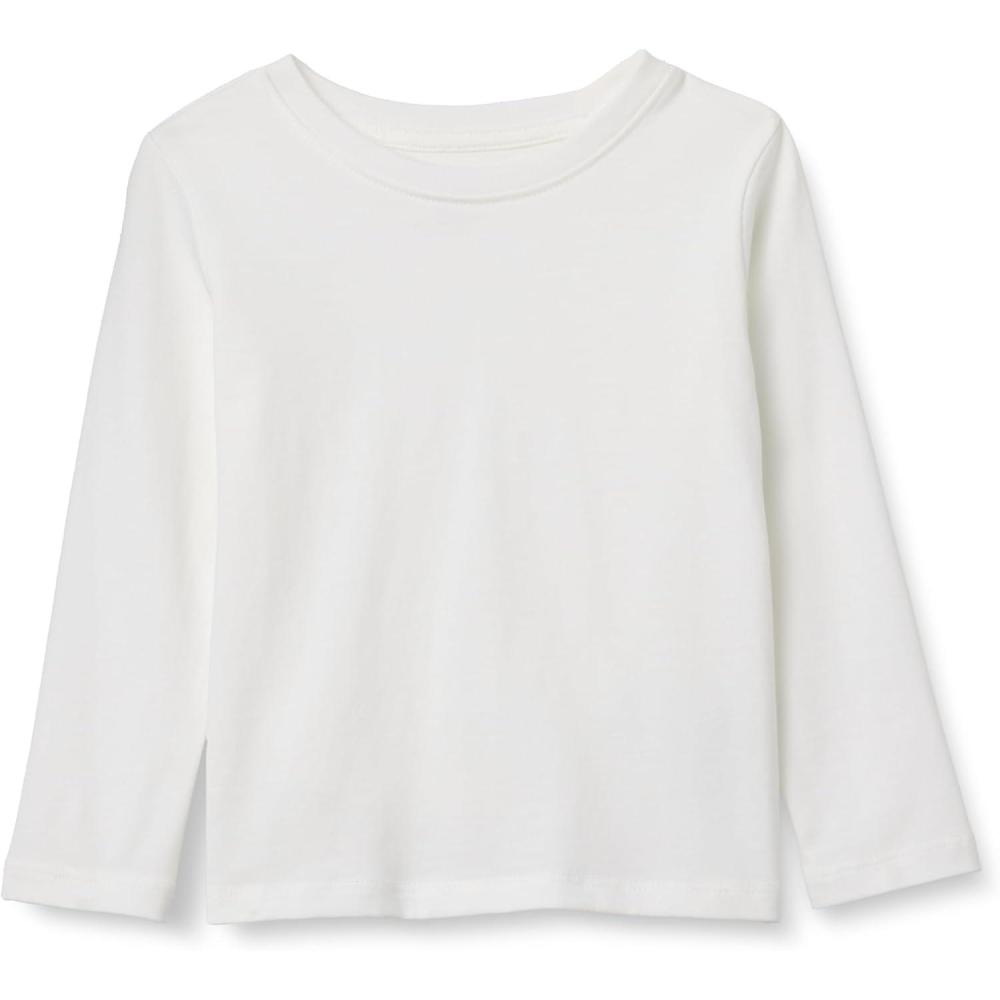 imageAmazon Essentials Girls and Toddlers LongSleeve TShirtsWhite